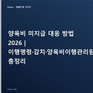 양육비 미지급 어떻게 대응하나, 신고·감치·명단공개와 면허정지