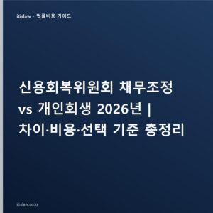 신용회복위원회 채무조정 조건, 신청 방법과 개인회생 차이