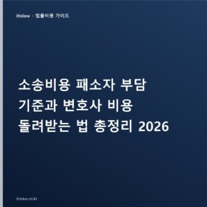 소송비용 부담, 패소자가 다 내나? 뜻·계산과 돌려받는 법