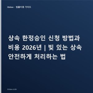 상속 한정승인 신청 방법과 비용, 상속포기와 무엇이 다른가
