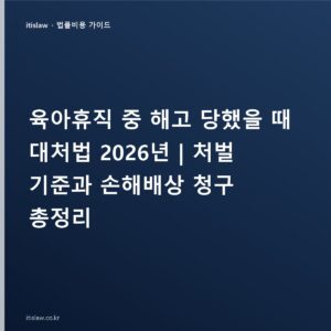 육아휴직 중 해고, 대처법은? 처벌 기준과 손해배상 청구 방법