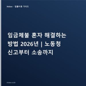 임금체불 신고 방법, 노동청 신고부터 소송·처벌까지